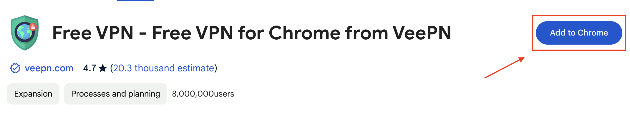 VeePN Chrome Extension download
