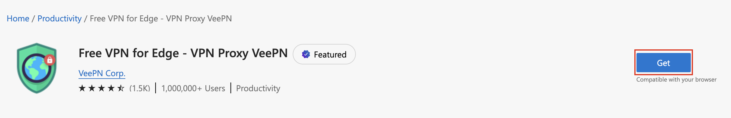 VeePN Edge Extension download
