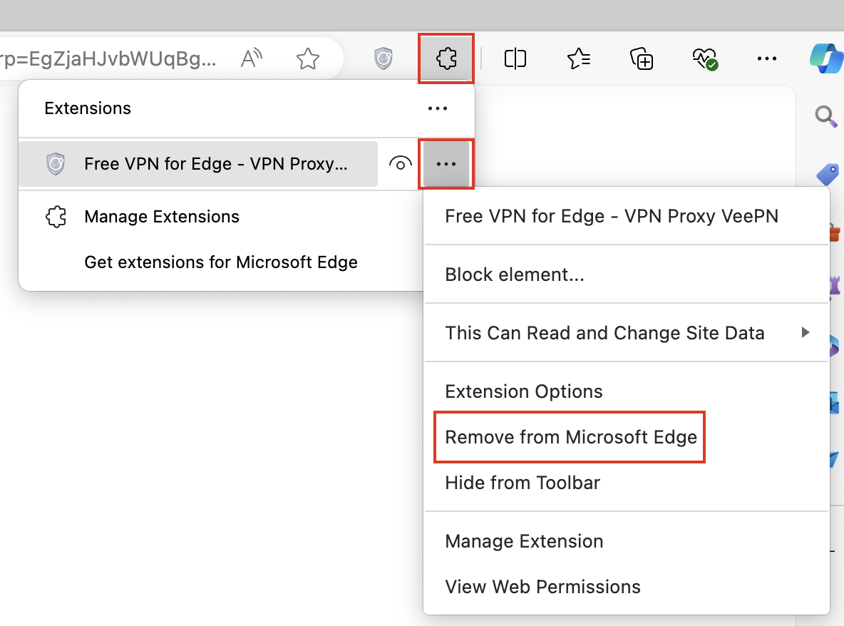 How to Remove VeePN Edge Extension