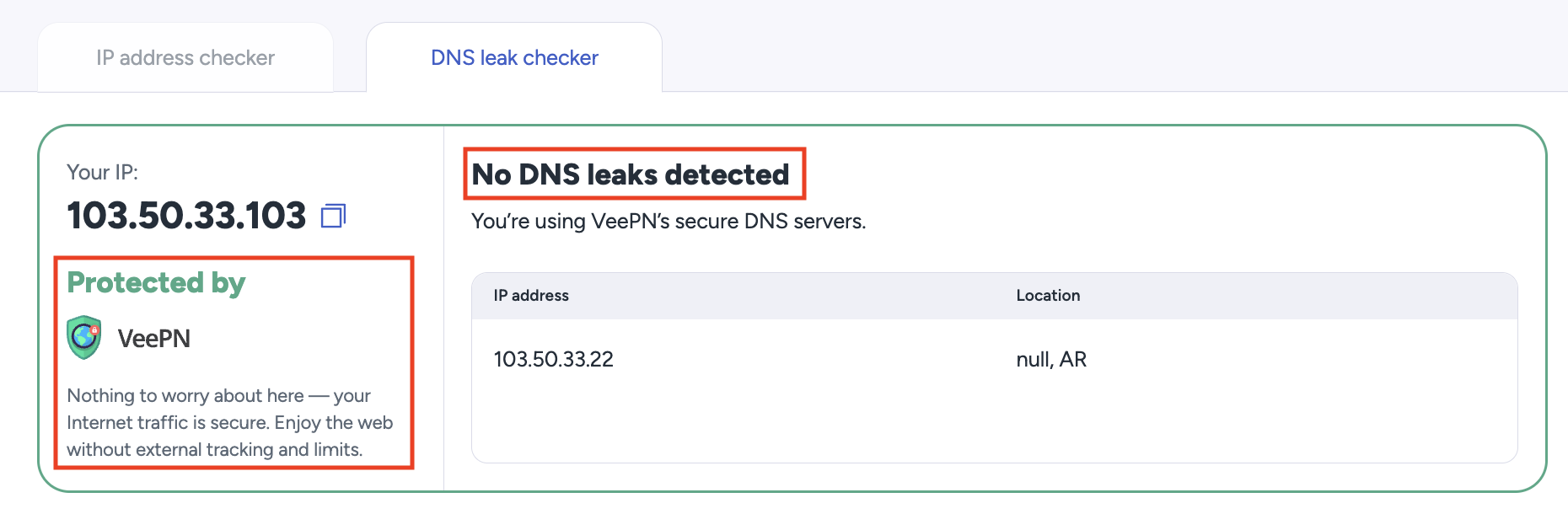 VeePN DNS Leak 