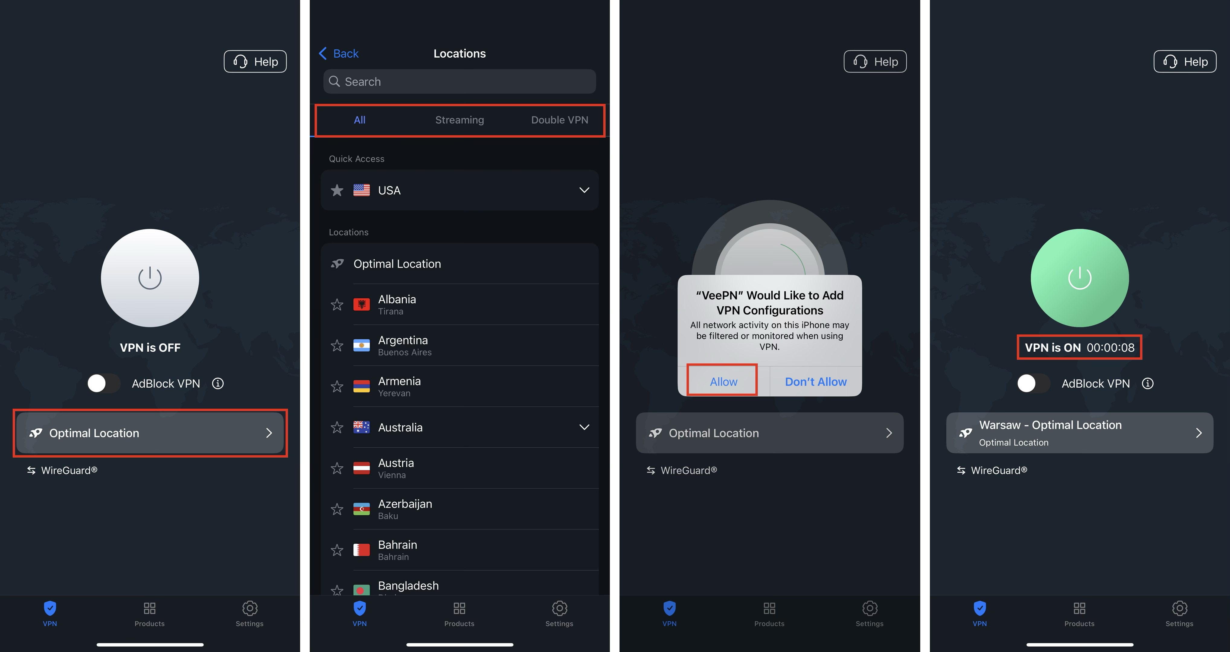 VeePN iOS Connection