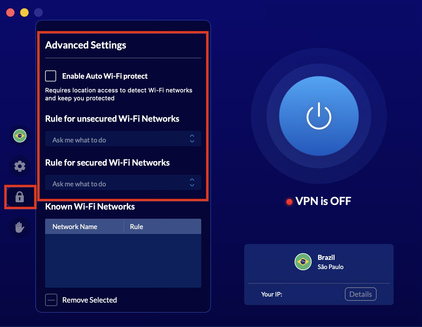 VeePN macOS Advanced Settings