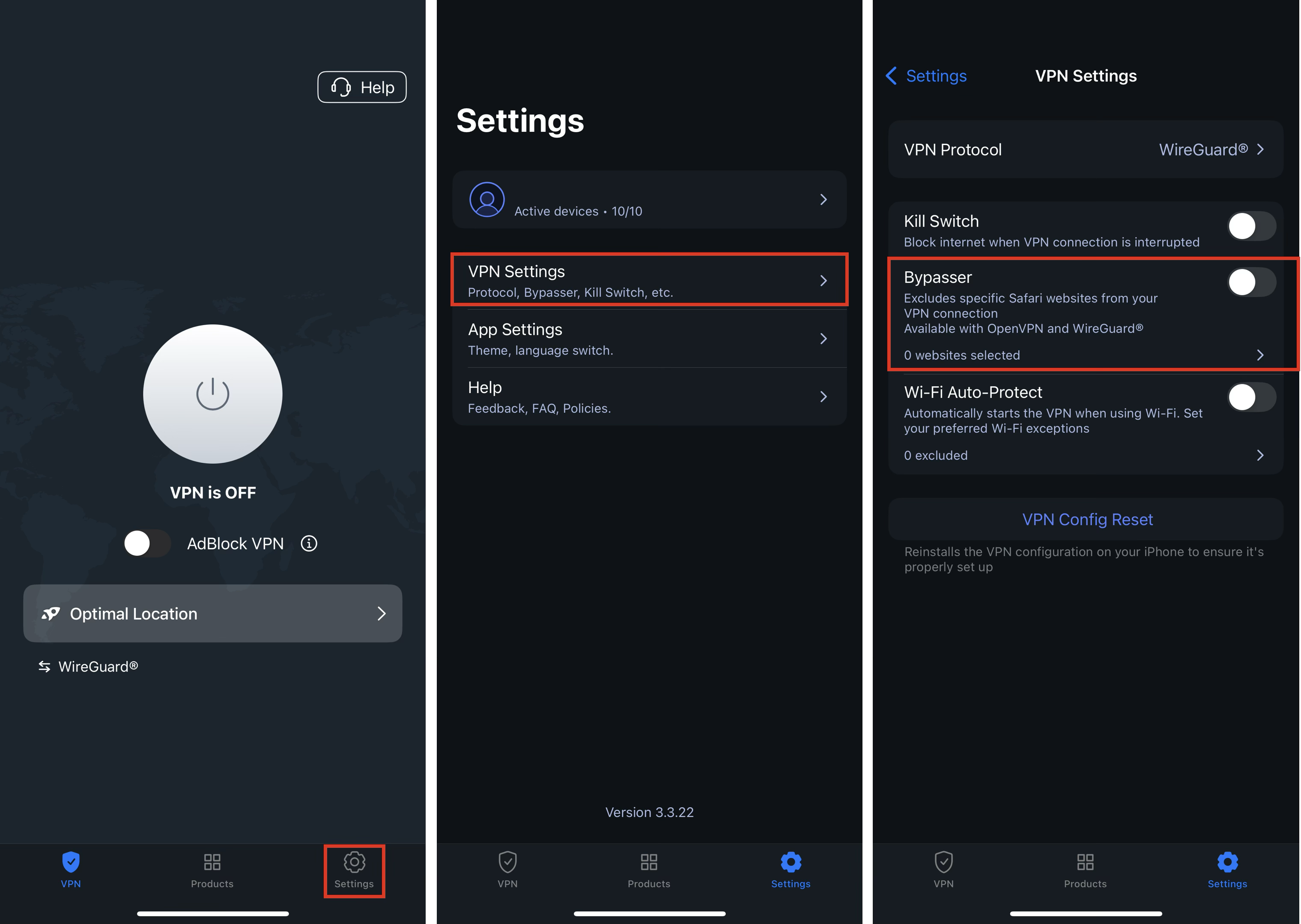 VeePN iOS Bypasser Setup