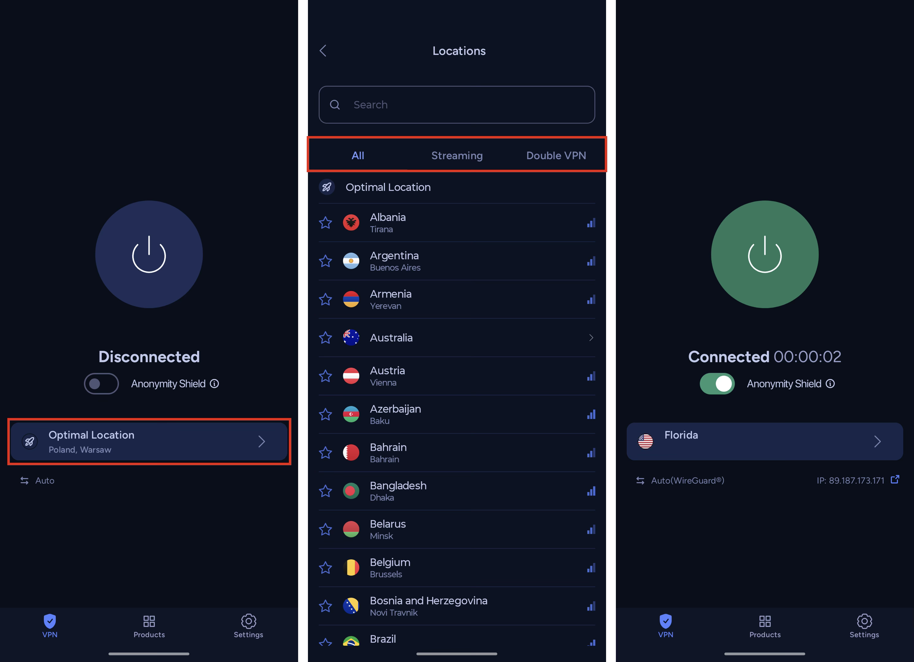 VeePN Android Connection